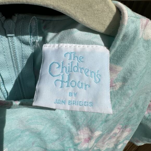 Vintage The Childrens Hour by‎ Jan Briggs Dress Girls Size 5 Puff Sleeve Floral - Picture 7 of 8